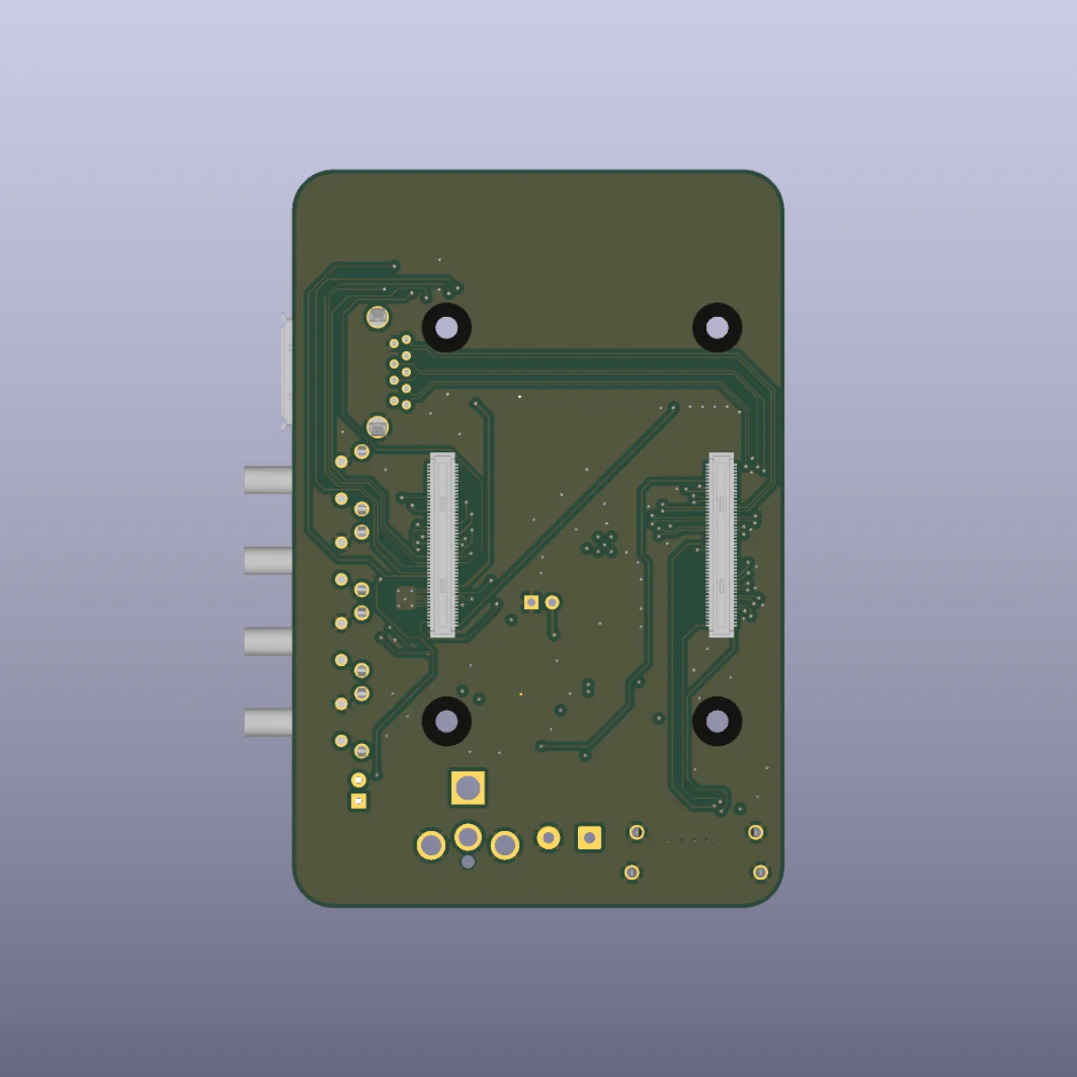 Microscope carrier PCB — bottom